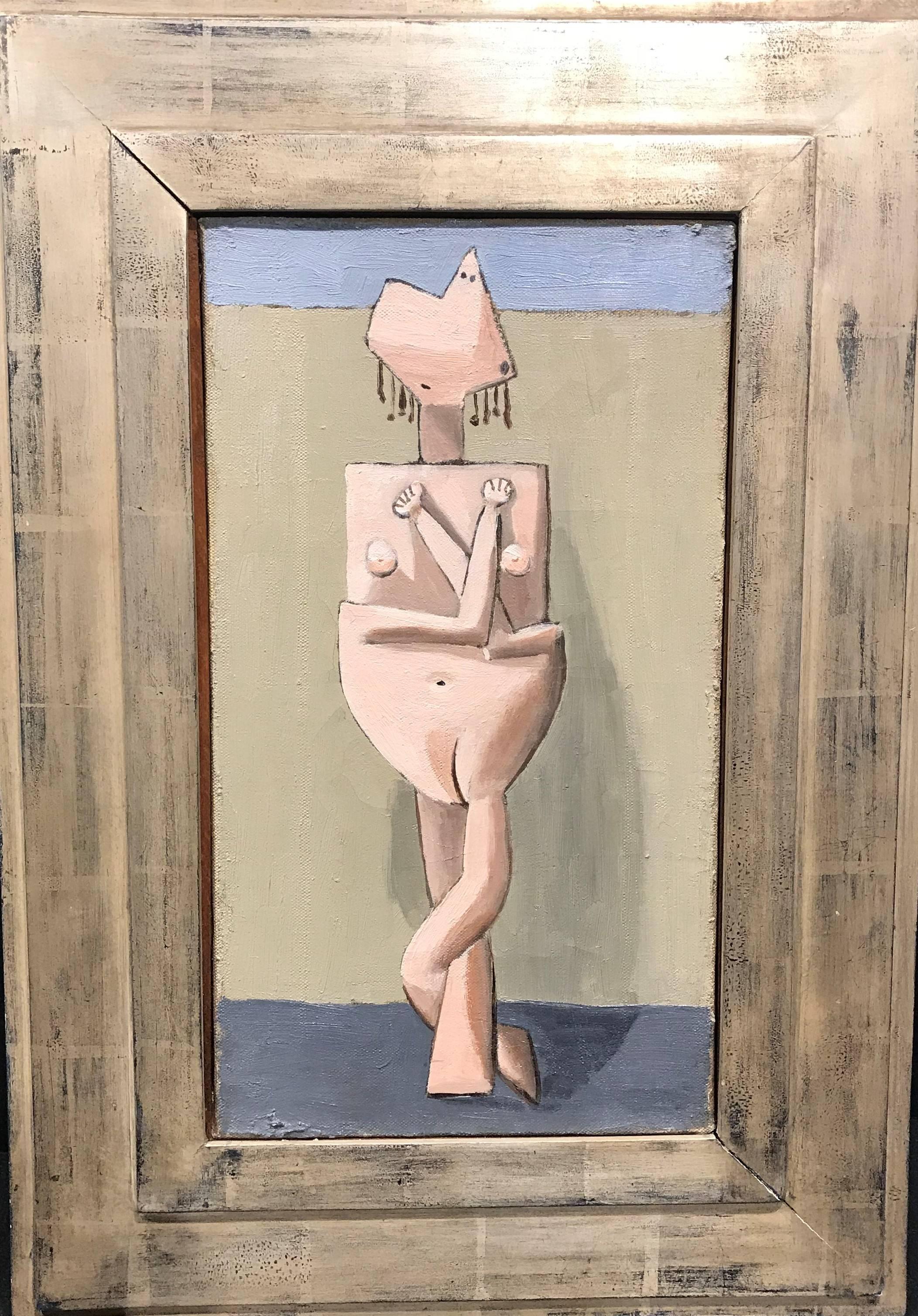 This abstract cubist figure painting by Edgar Levy has an unbroken provenance back to the artist, and was exhibited in 2001 in New York at Gerald Peters Gallery in a show entitled The Modern Figure.

Edgar Levy is remembered as an artist of firm