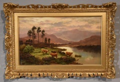 Antique Oil Painting by Edgar Longstaffe "Near Rannoch Moor"