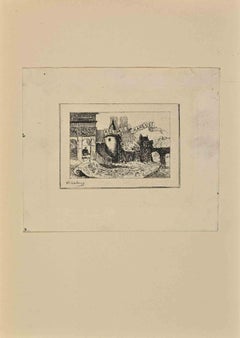Vintage Ex Libris  - Edgar Mareuse - Woodcut by Edgar Mareuse - 1920s