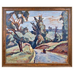 Edgar Nye 'American 1879-1943' Oil on Board Titled "Going Home" #24