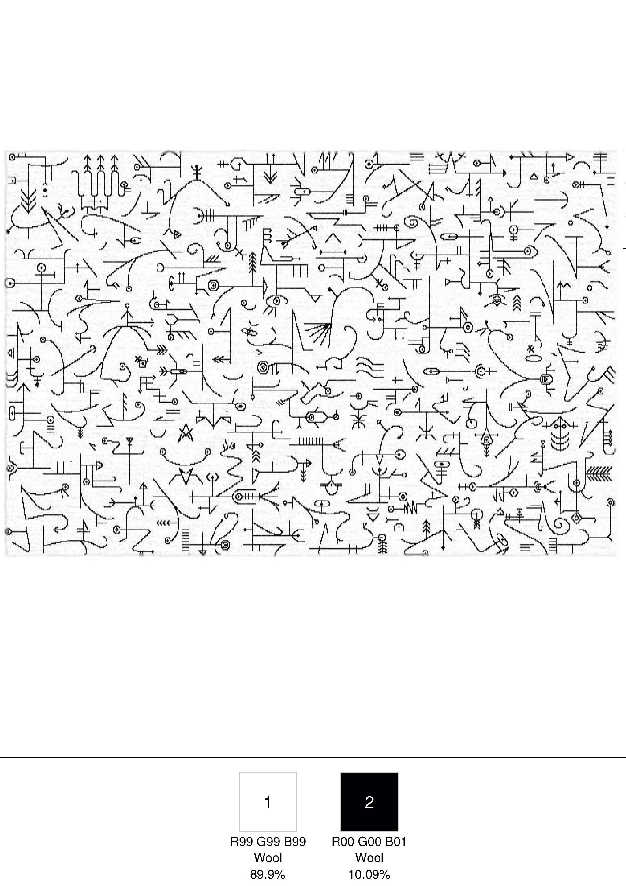 Moderne Edgar Orlanieta II - Ltd. Ed. Artistics Knots Rugs laine et soie noués à la main 6' x 4' en vente