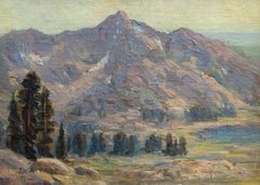 Montagne della Sierra Nevada - Pittura paesaggistica a olio su tela, 1930 ca.