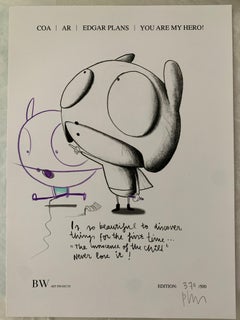 Edgar Plans - « You Are My Hero » - Certificat d'authenticité d'un dessin original d'Edgar Plans 