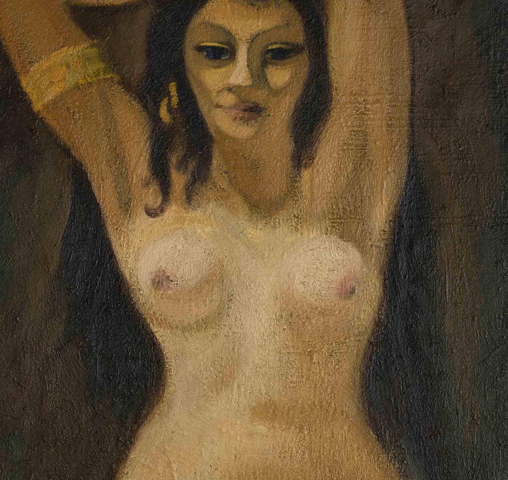 Nude Woman - Oil Paint attr. Edgar Stoebel - Mid-20th Century - Painting by Edgar Stoëbel