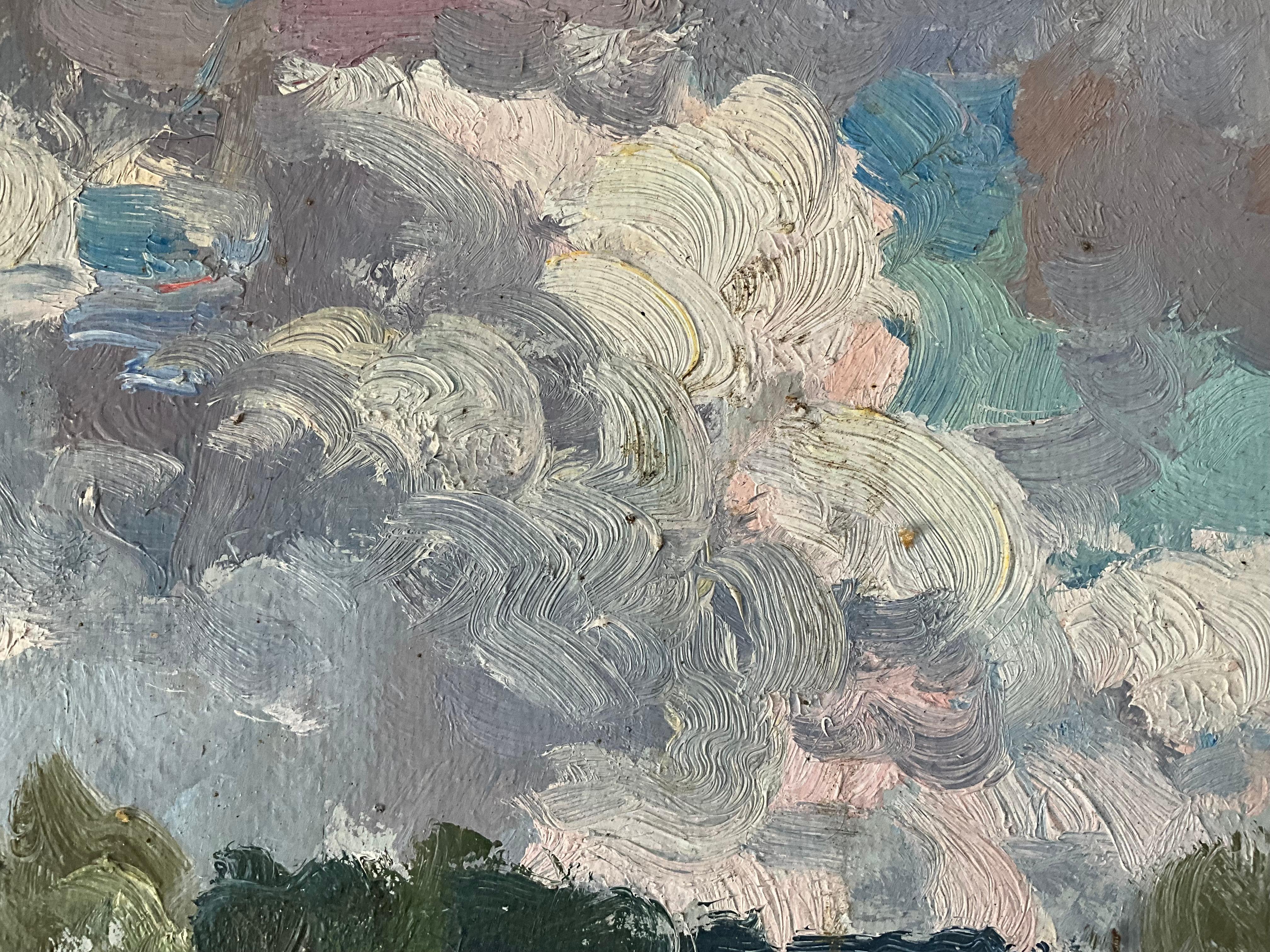 TORMENTA PASAJERA VERANO .EDAGAR VINTERS 1919 2014 IMPRESIONISTA LETÓN - Painting de Edgar Vinters