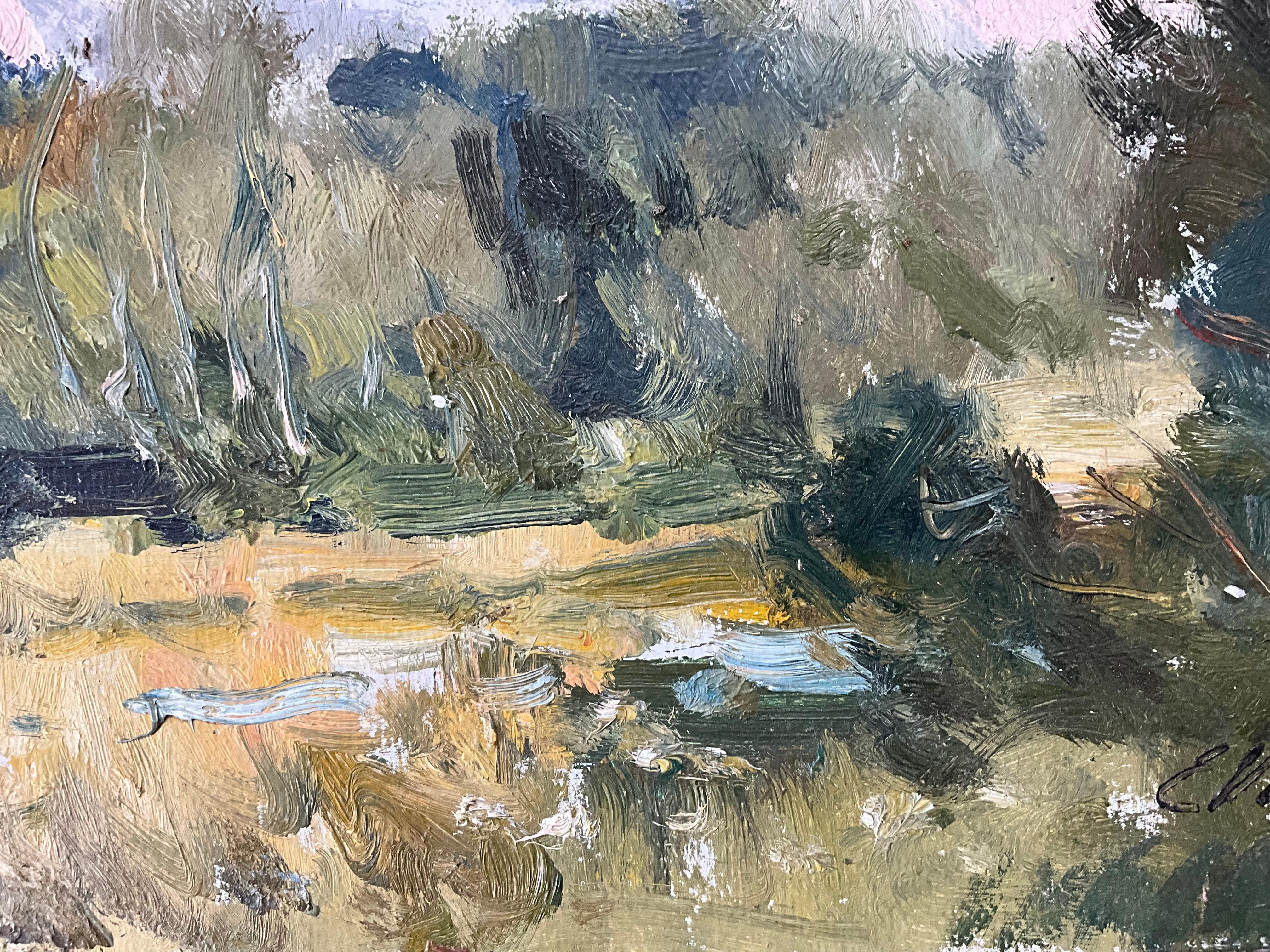 TORMENTA PASAJERA VERANO .EDAGAR VINTERS 1919 2014 IMPRESIONISTA LETÓN en venta 3