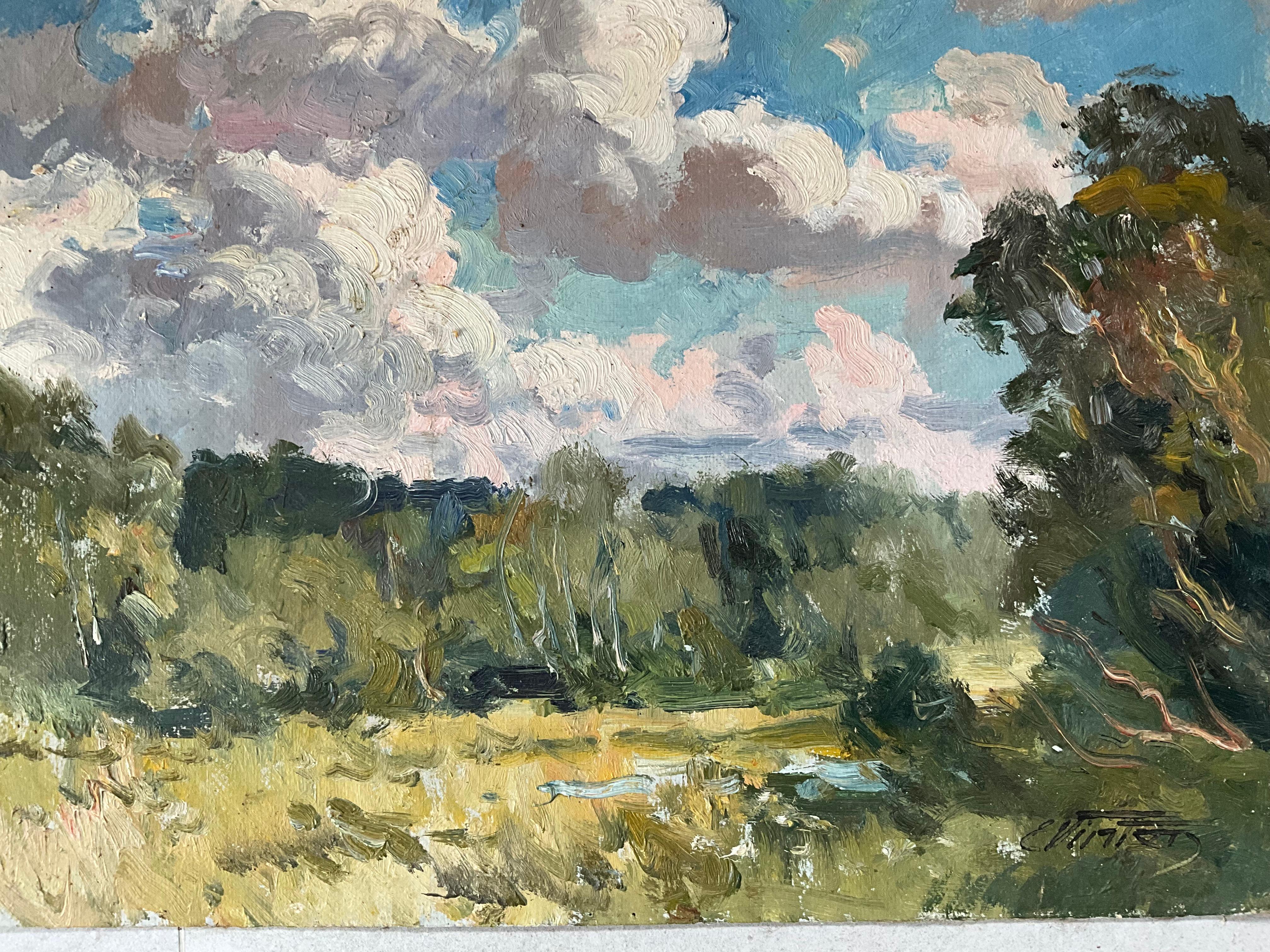 Landscape Painting de Edgar Vinters - TORMENTA PASAJERA VERANO .EDAGAR VINTERS 1919 2014 IMPRESIONISTA LETÓN