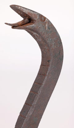 Edgar William Brandt Art Deco Wrought Iron Snake Desk Weight