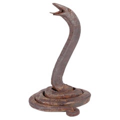 Edgar William Brandt Art Decó Pesas de hierro forjado para escritorio de serpiente