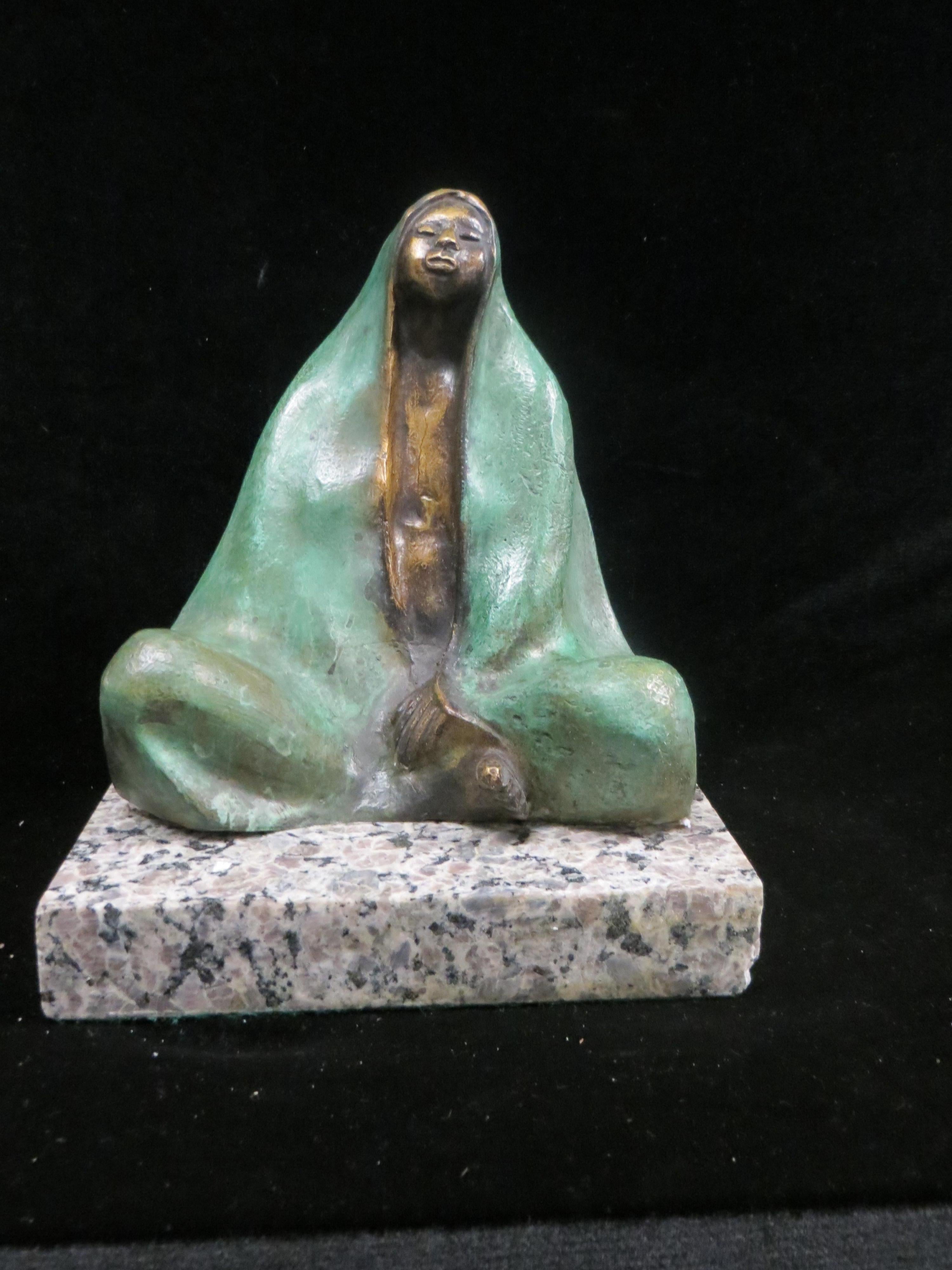 Edgar zuniga Figurative Sculpture -   Mother Sitting by Edgar Zuniga 