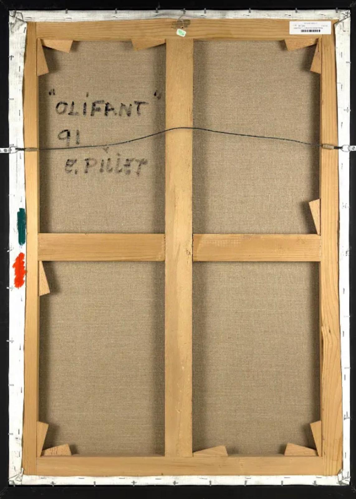 Französische Nachkriegszeit Geometrisch Abstraktes Ölgemälde Kinetics Op Art Edgard Pillet im Angebot 11