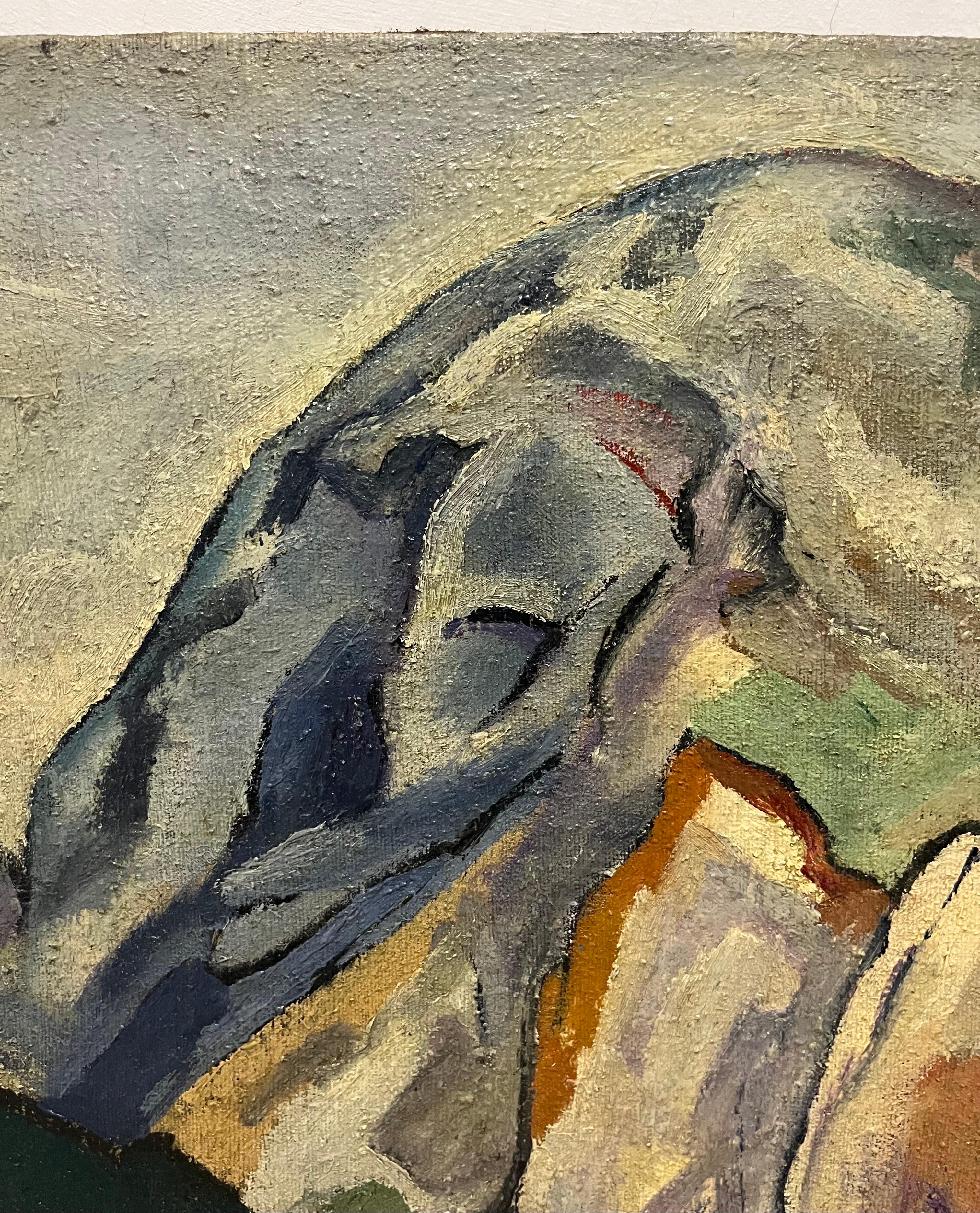 Vert, paysage
Edgardo CORBELLI (Turin, 1918 - 1989)

De la composition traditionnelle des années 30, la peinture de Corbelli aboutit à des résultats techniques et expressifs dominés par un signe impétueux assimilé, entre autres, par Oskar Kokoschka