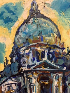 "Venice" -Church of Santa Maria della Salute- 1964 oil  cm. 73 x 92