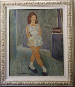 "Joven bailarina" Bailarina, Danza, bebé  Óleo cm. 60 x 76  1955