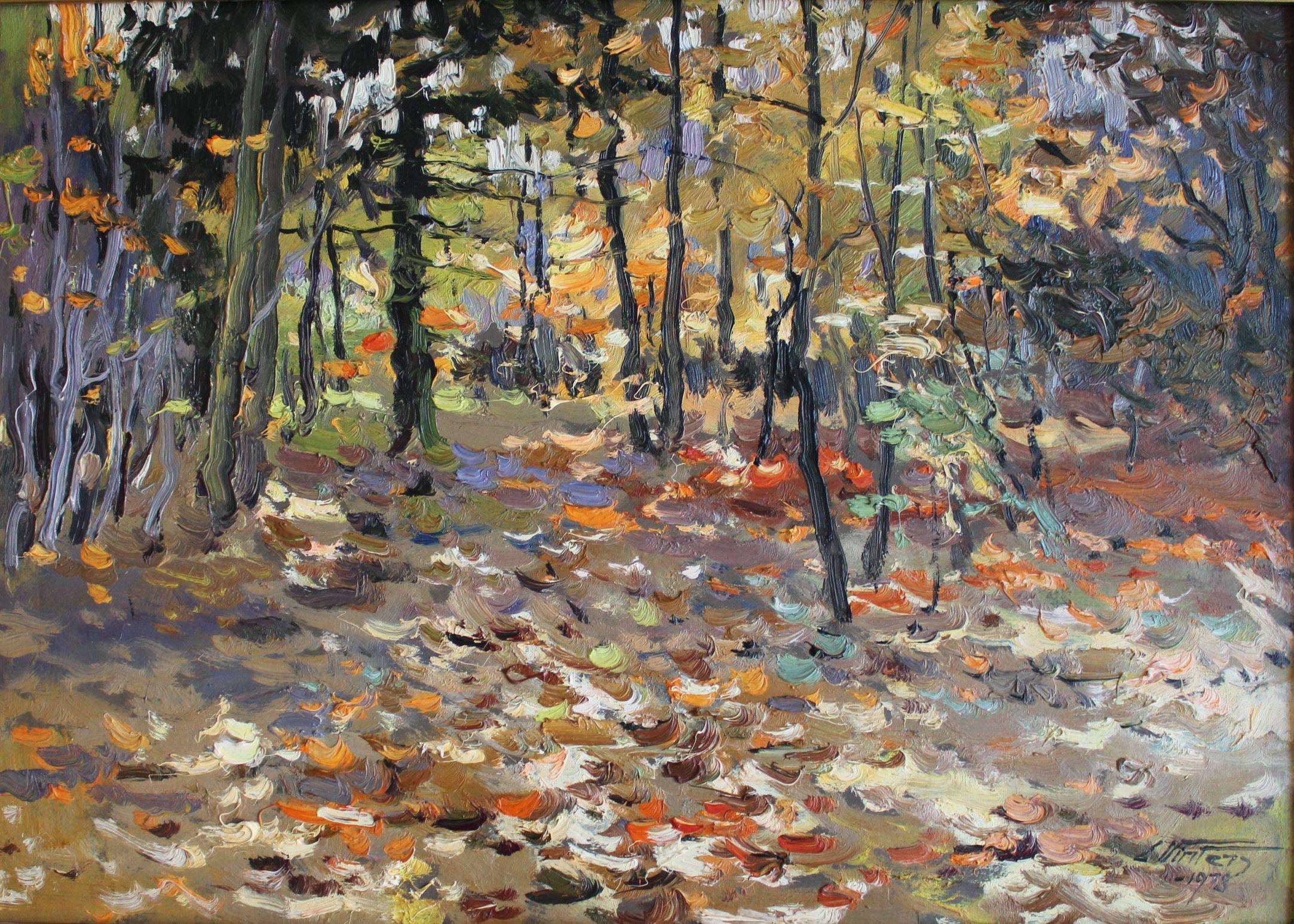 Día de otoño  Óleo/cartón, 50x70 cm - Painting Impresionista de Edgars Vinters