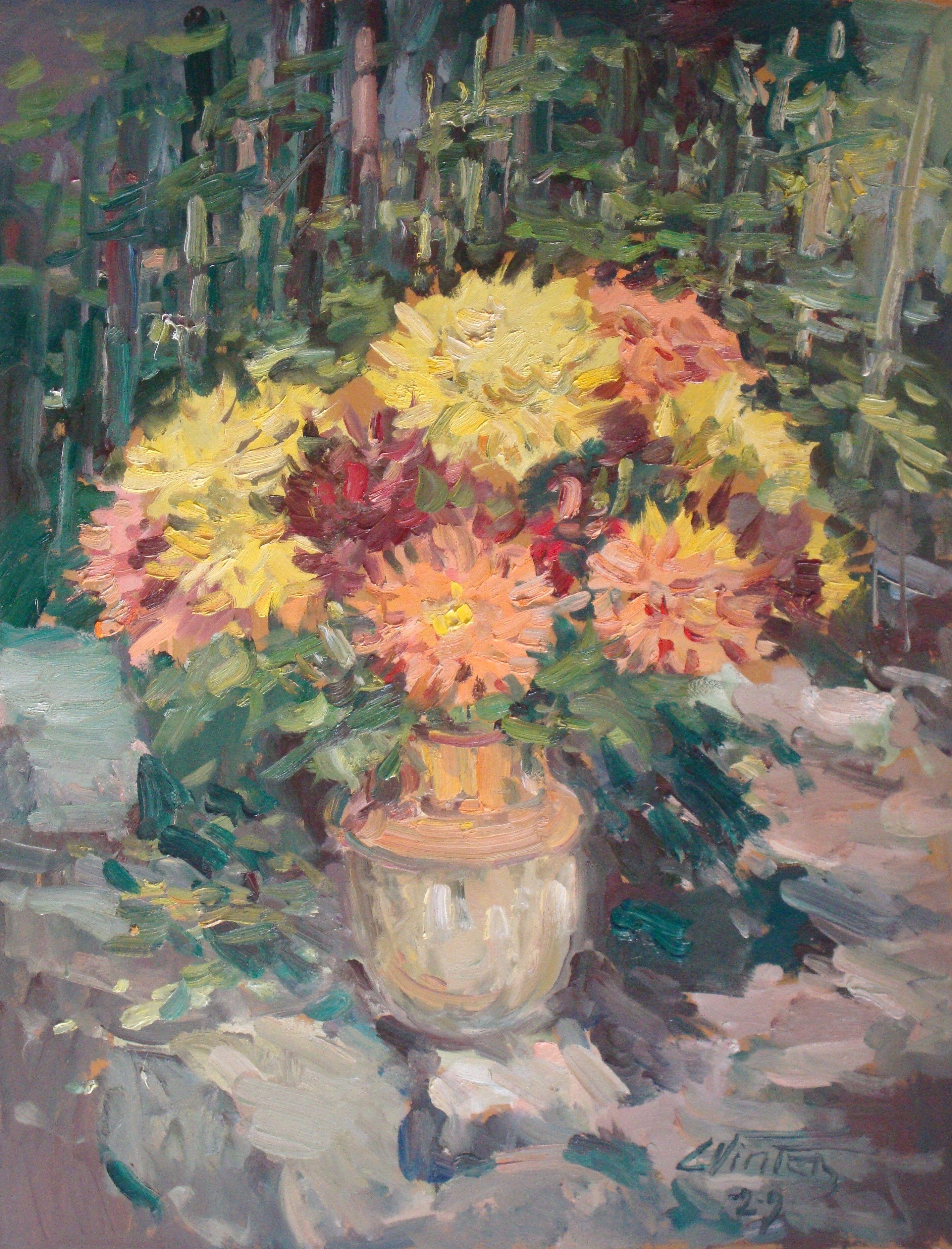 Dahlias. 2009, oil on canvas, 92x70 cm