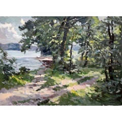 Daugava près de Lielvarde. 1972, huile sur carton, 68 x93 cm