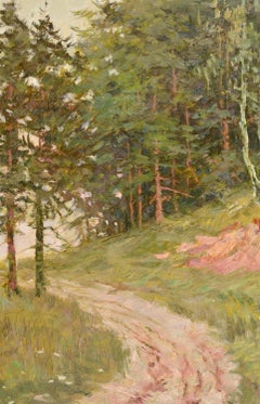 Evening by the Lake. 1959. By Edgars Vinters. Oil on cardboard. 48x60 cm. Signed