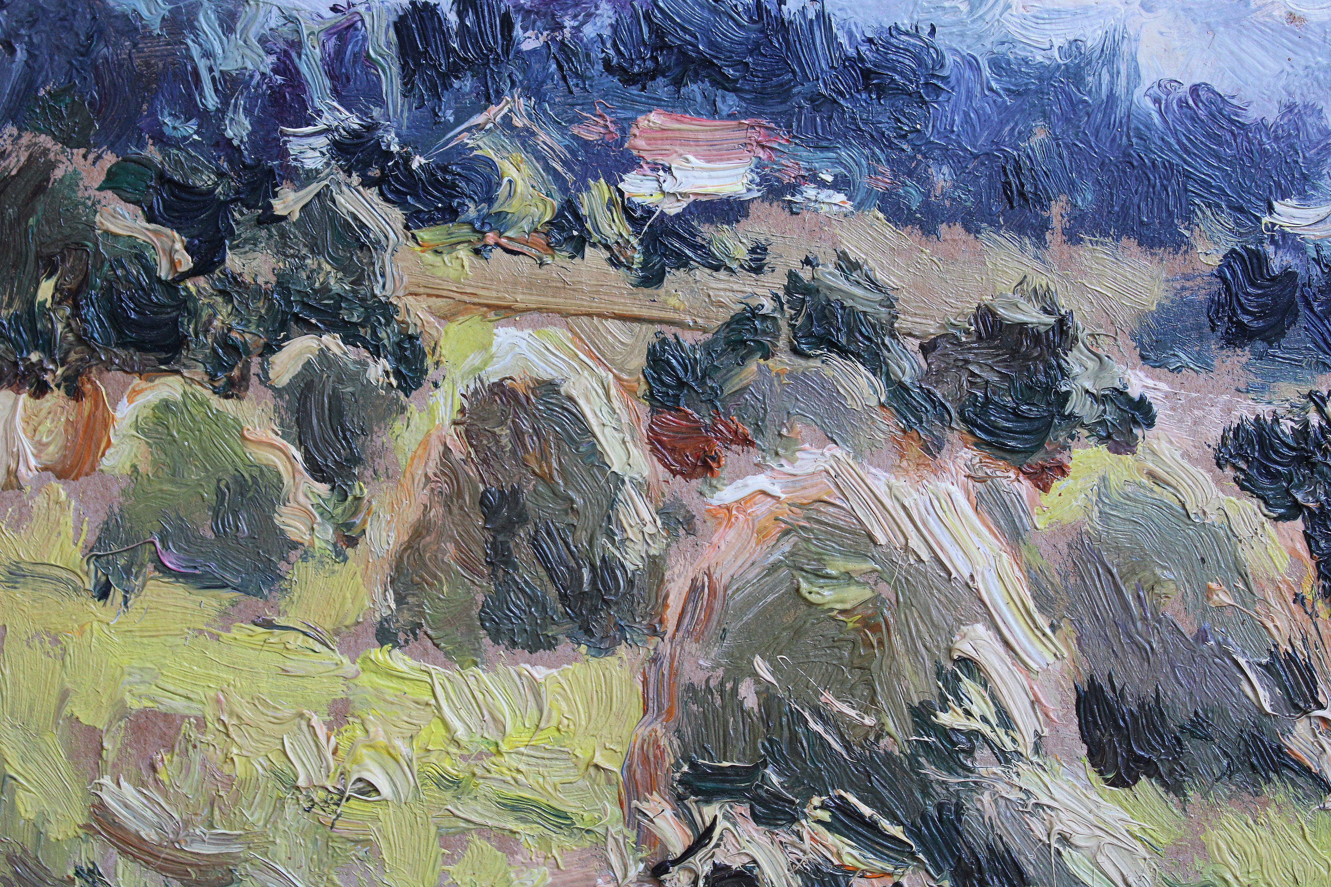 Pajares. 1981. Óleo sobre cartón, 22x30 cm - Art Impresionista de Edgars Vinters