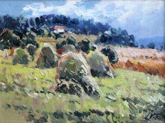 Heuschober. 1981. Öl auf Karton, 22x30 cm