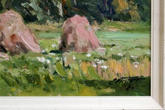 Haystacks. 1984, cardboard, oil, 40x49.5 cm