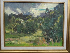 Paysage. 1990. Huile sur carton, 24 x 32,5 cm