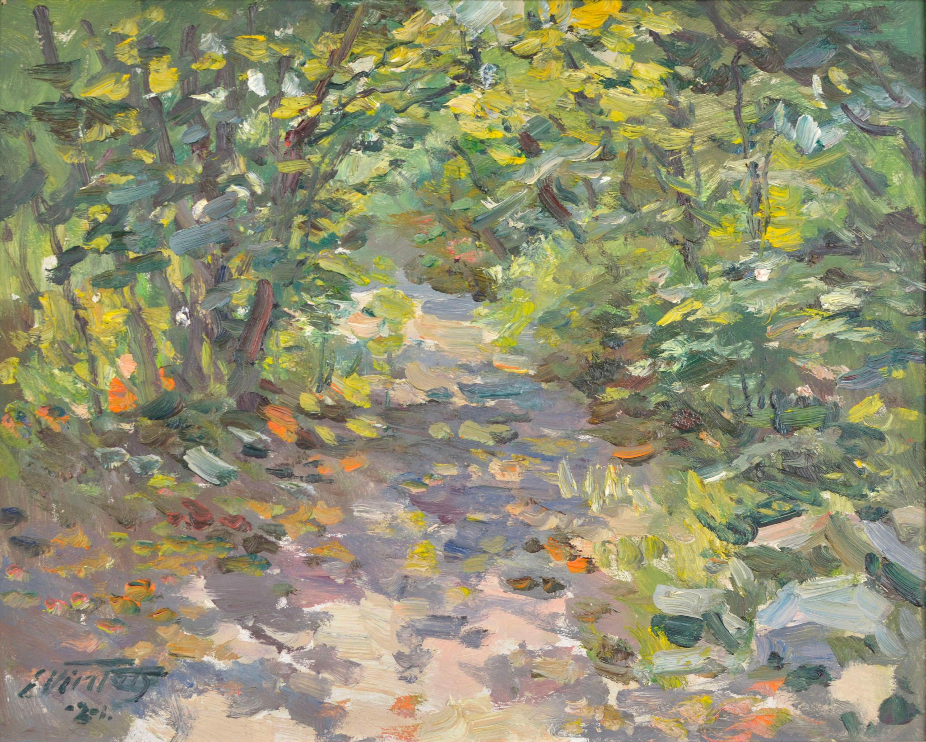 Landscape. 2001. By Edgars Vinters. Oil on cardboard. 40x50 cm