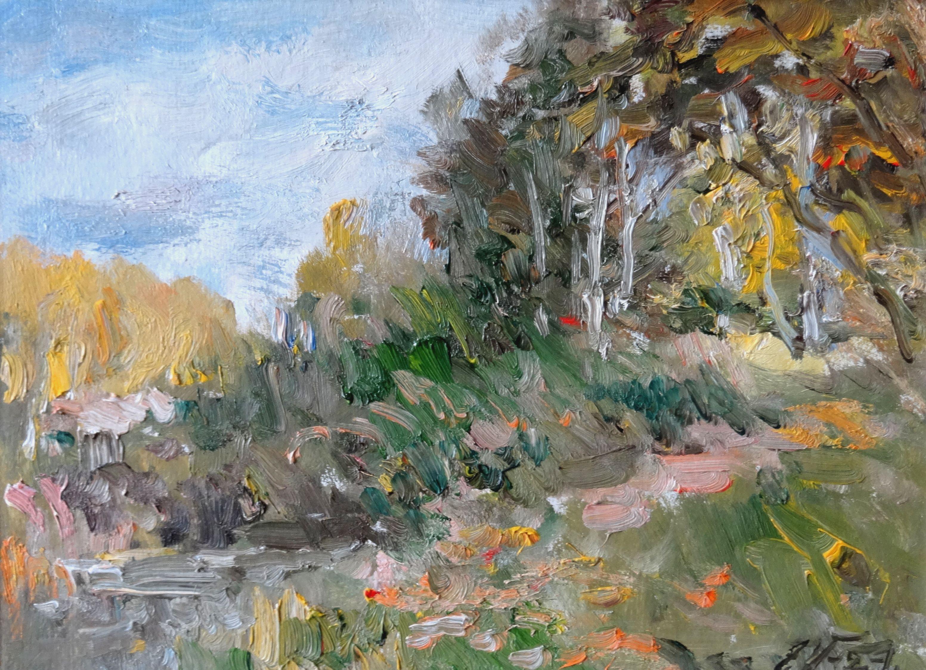 Edgars Vinters Landscape Art – Landschaft. 2007. Öl auf Karton, 22x30, 5 cm, Öl