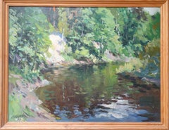 River Bay. 1987. Olio su cartone, 44x58 cm