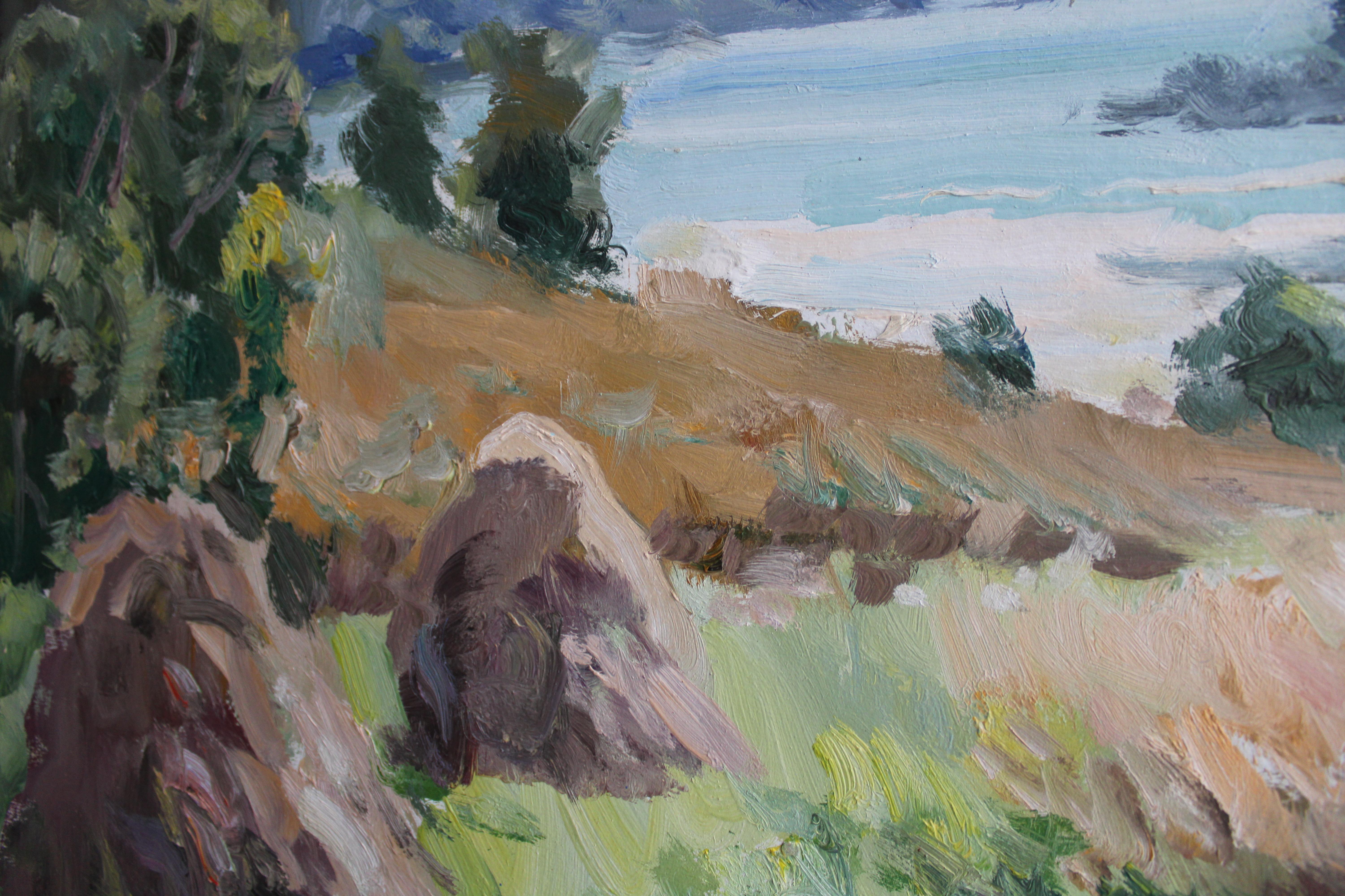 Campo de centeno. 2000. Cartón, óleo, 69x91 cm en venta 8
