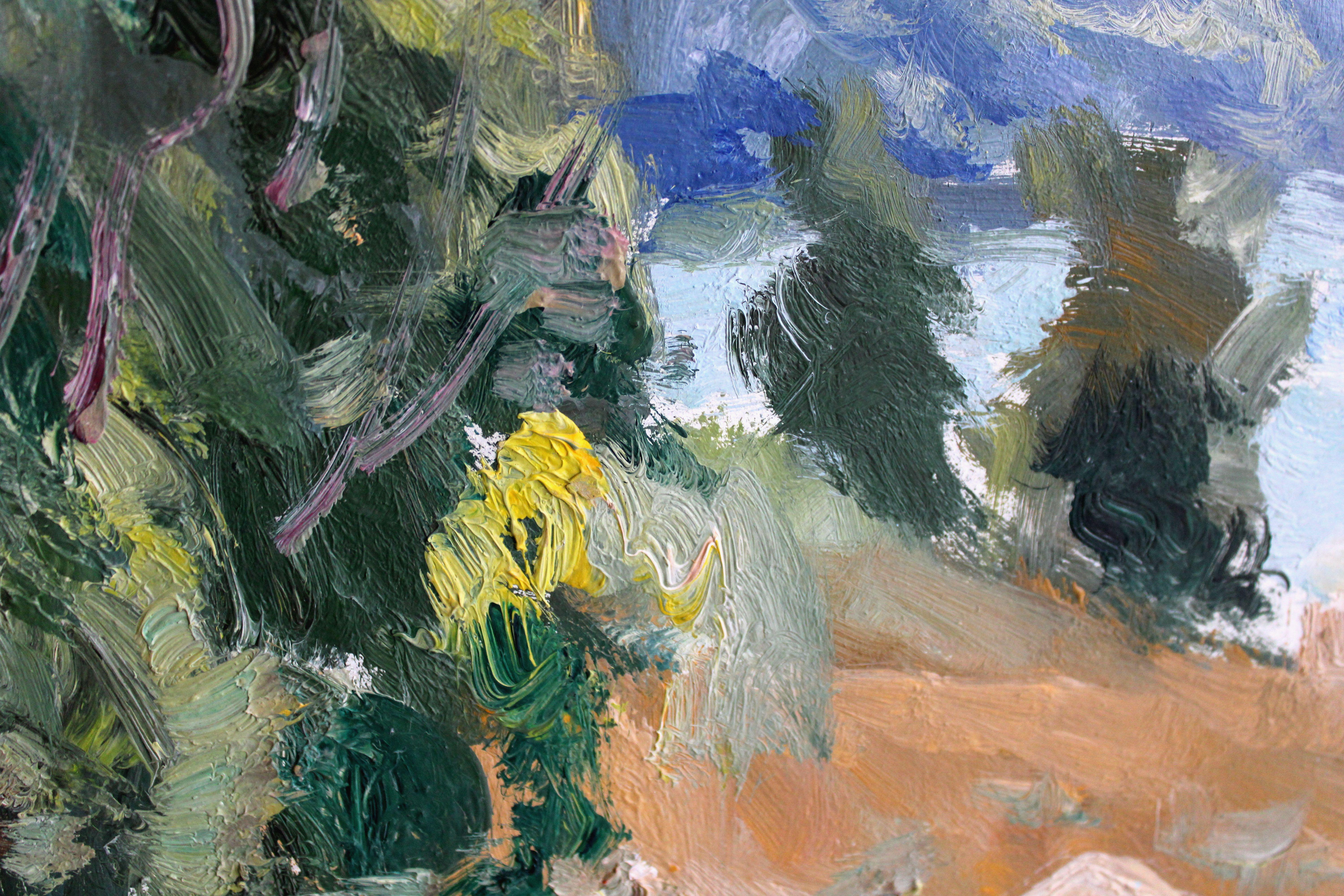 Campo de centeno. 2000. Cartón, óleo, 69x91 cm en venta 3