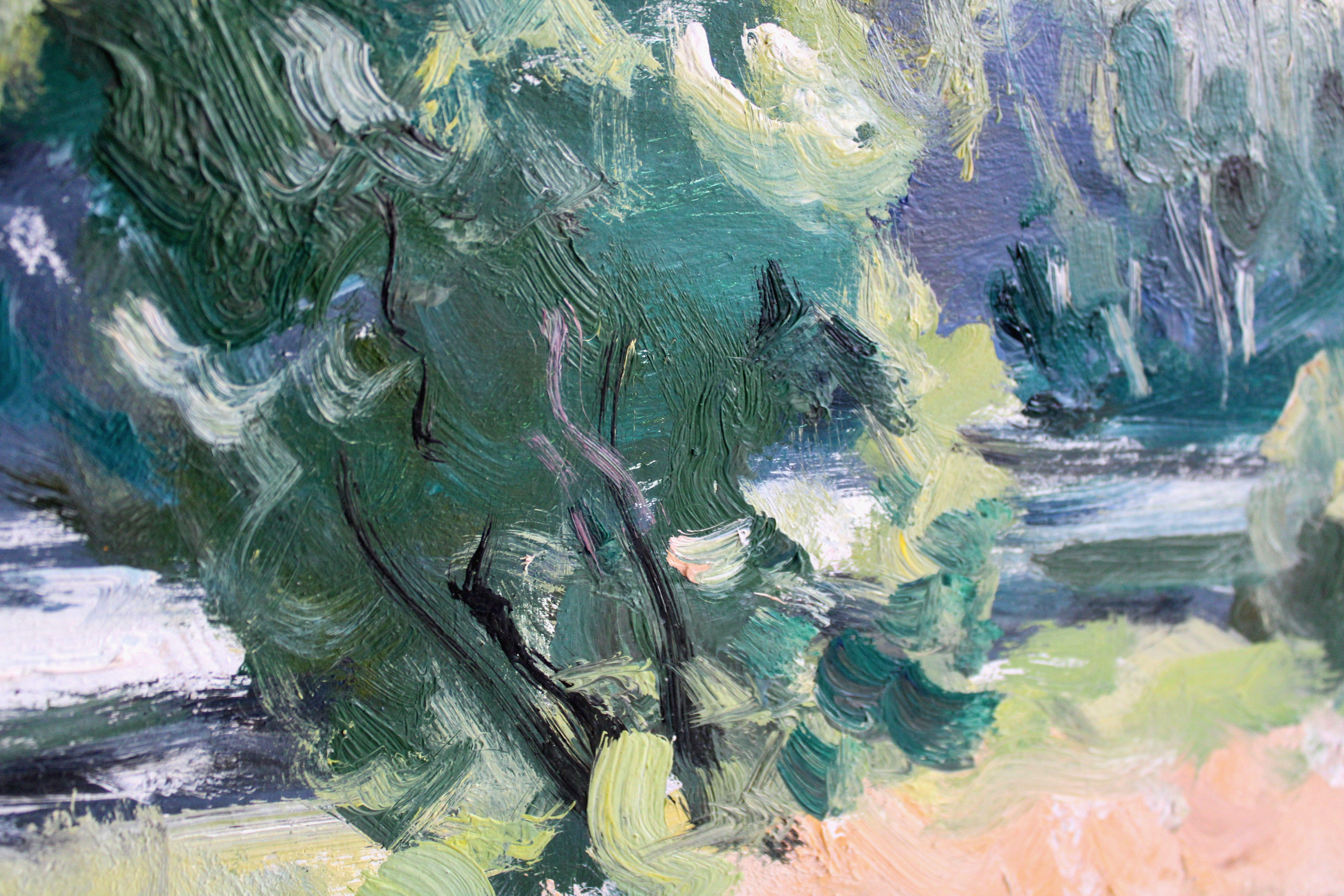Campo de centeno. 2000. Cartón, óleo, 69x91 cm en venta 4