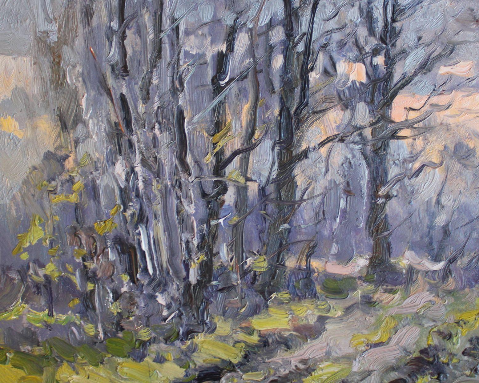 Spring mood  oil/cardboard, 42x52 cm For Sale 1