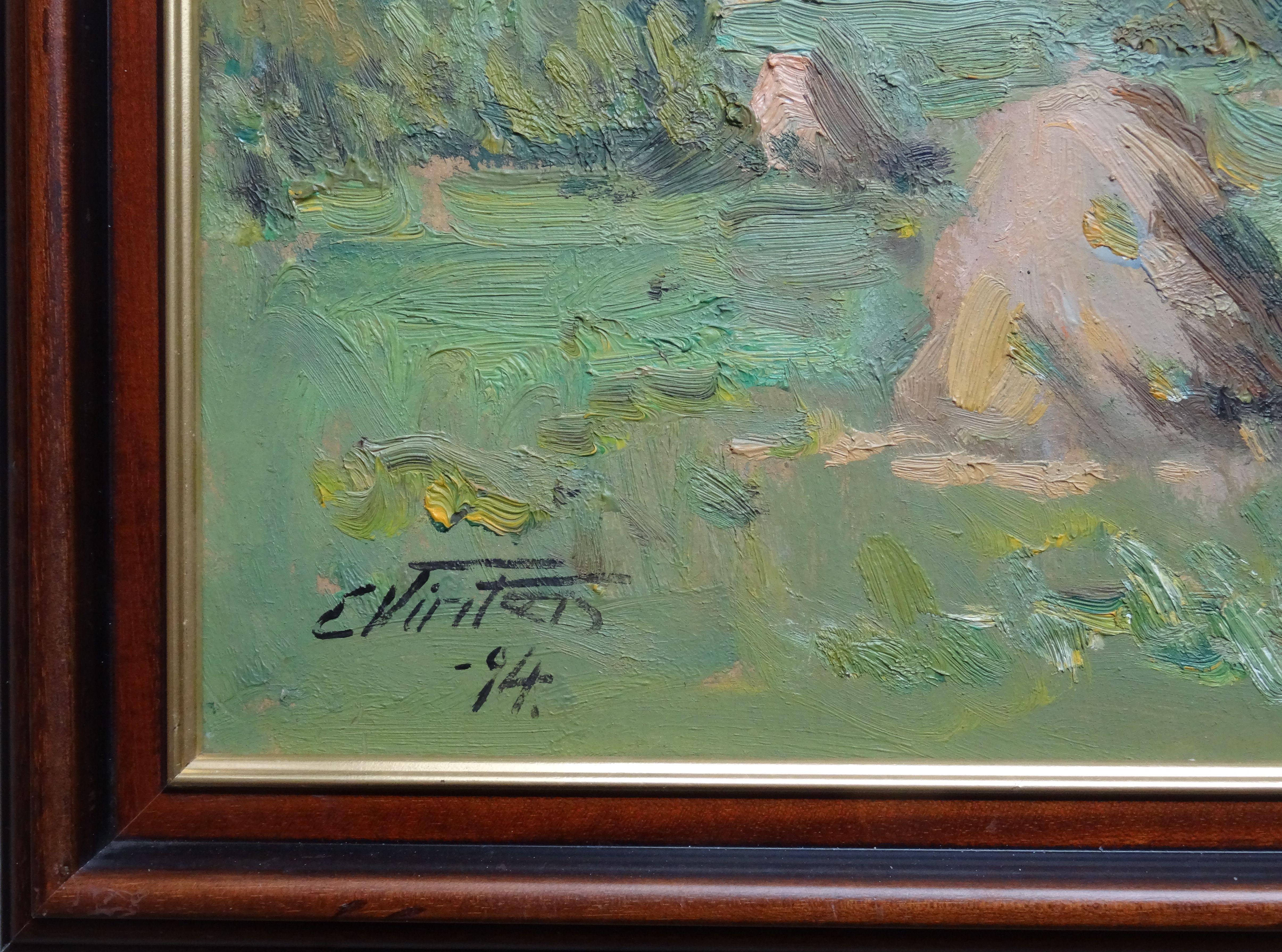  Sommertag. 1994, Öl auf Karton, 45x58 cm, Öl (Impressionismus), Art, von Edgars Vinters