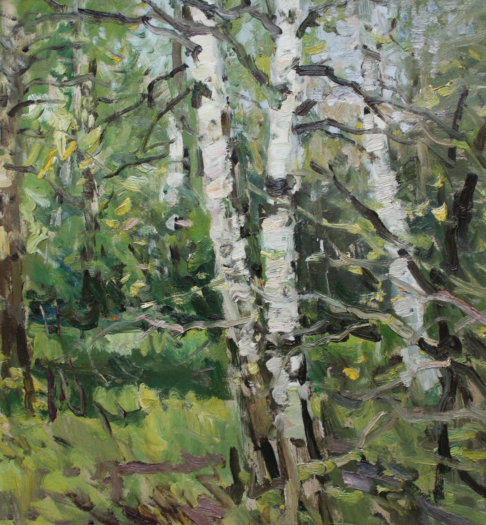 Verano. Óleo/cartón, 66x91 cm - Painting Impresionista de Edgars Vinters
