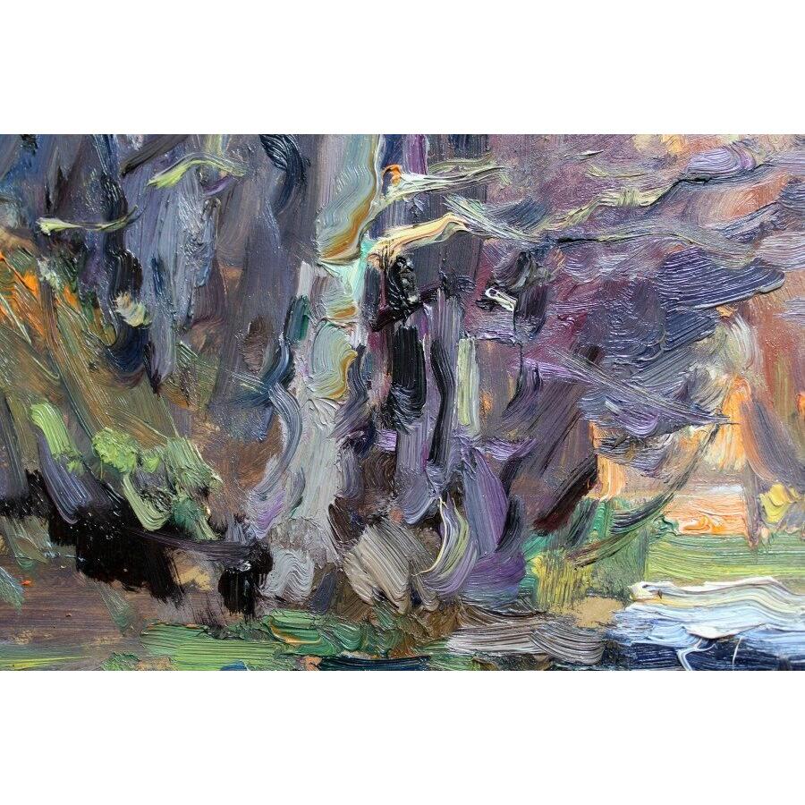Giornata soleggiata d'autunno. 1978. Olio su cartone, 68x93 cm in vendita 3