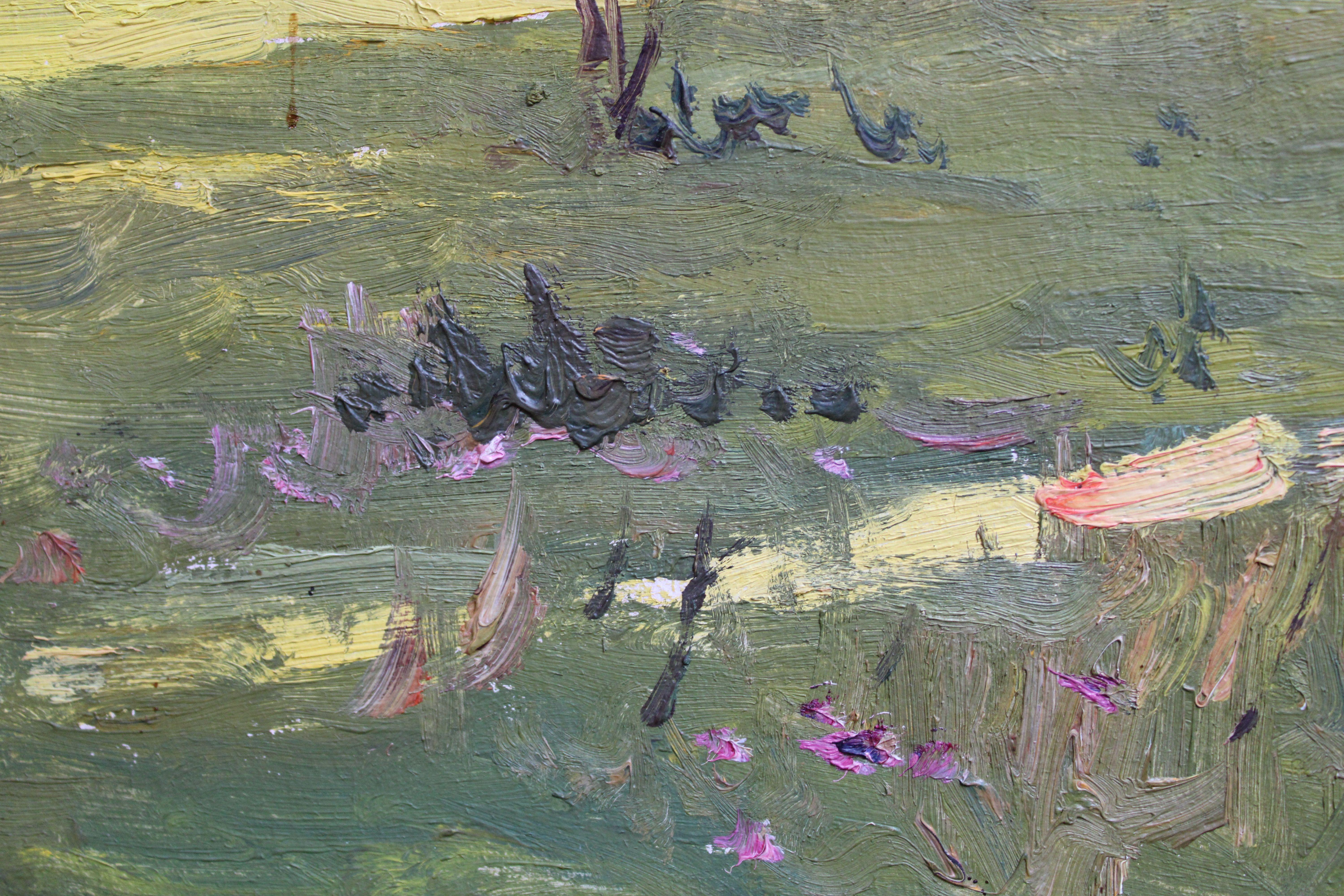 Sonniger Herbstwaldrand. 1960, Karton, Öl, 36x50 cm (Impressionismus), Painting, von Edgars Vinters