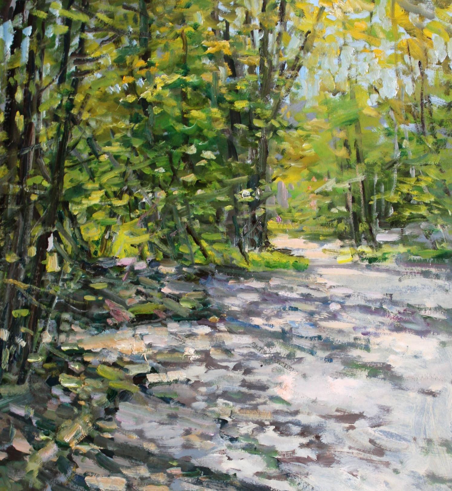 Sonniger Wald  Karton/Öl, 90x70cm (Impressionismus), Art, von Edgars Vinters