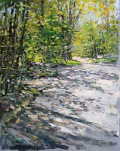 Sunny forest  cardboard/oil, 90x70cm