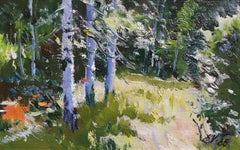 Sunny meadow. 1985, Karton, Öl, 21,5x33 cm