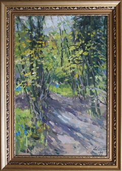 Sunny path, 1999, Cardboard, oil, 66x43 cm