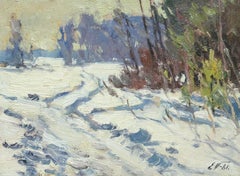 The trail in winter. 1981, oil on canvas, 23.5x32 cm