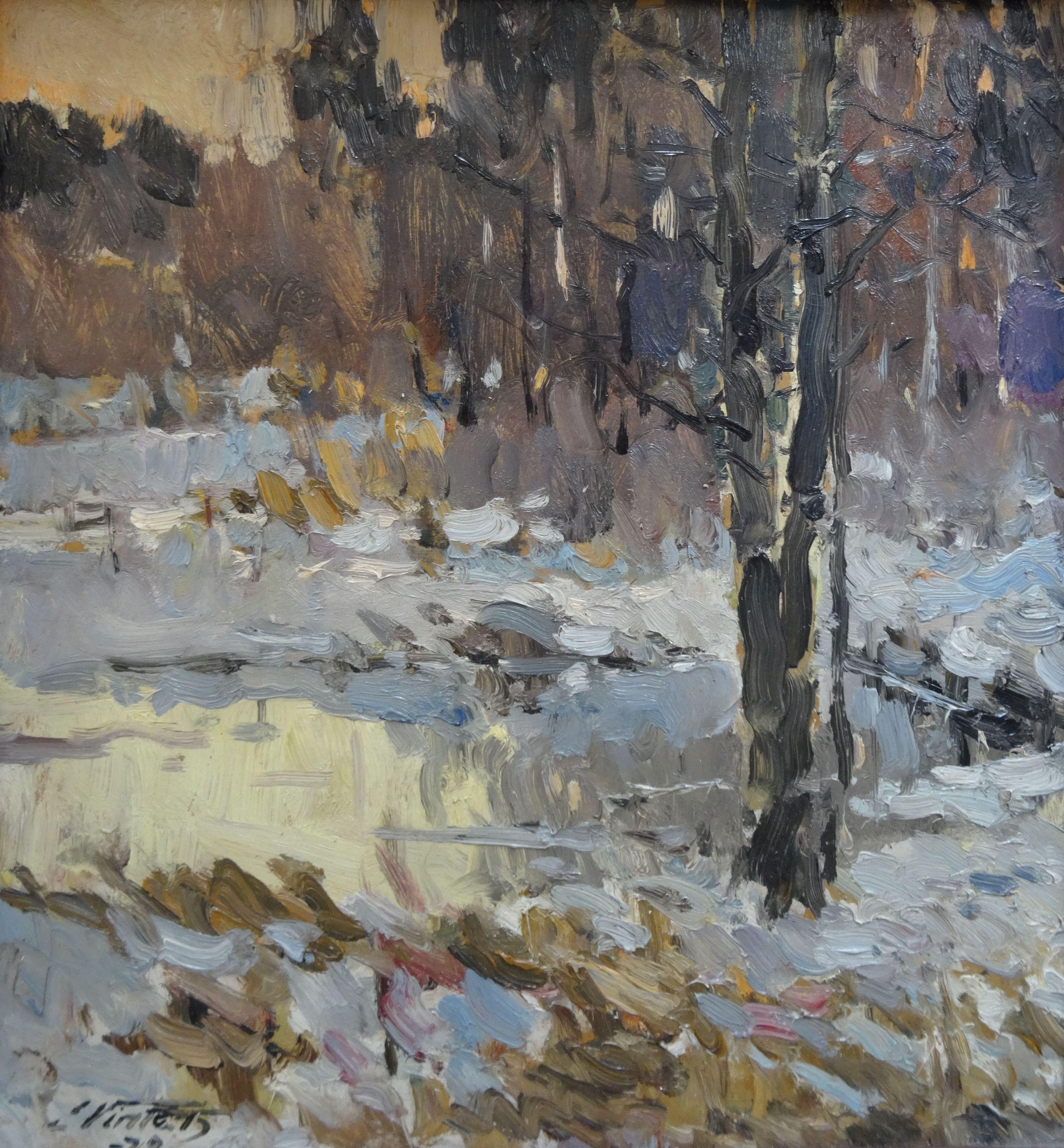 Winter. 1978, oil on cardboard, 48x45 cm