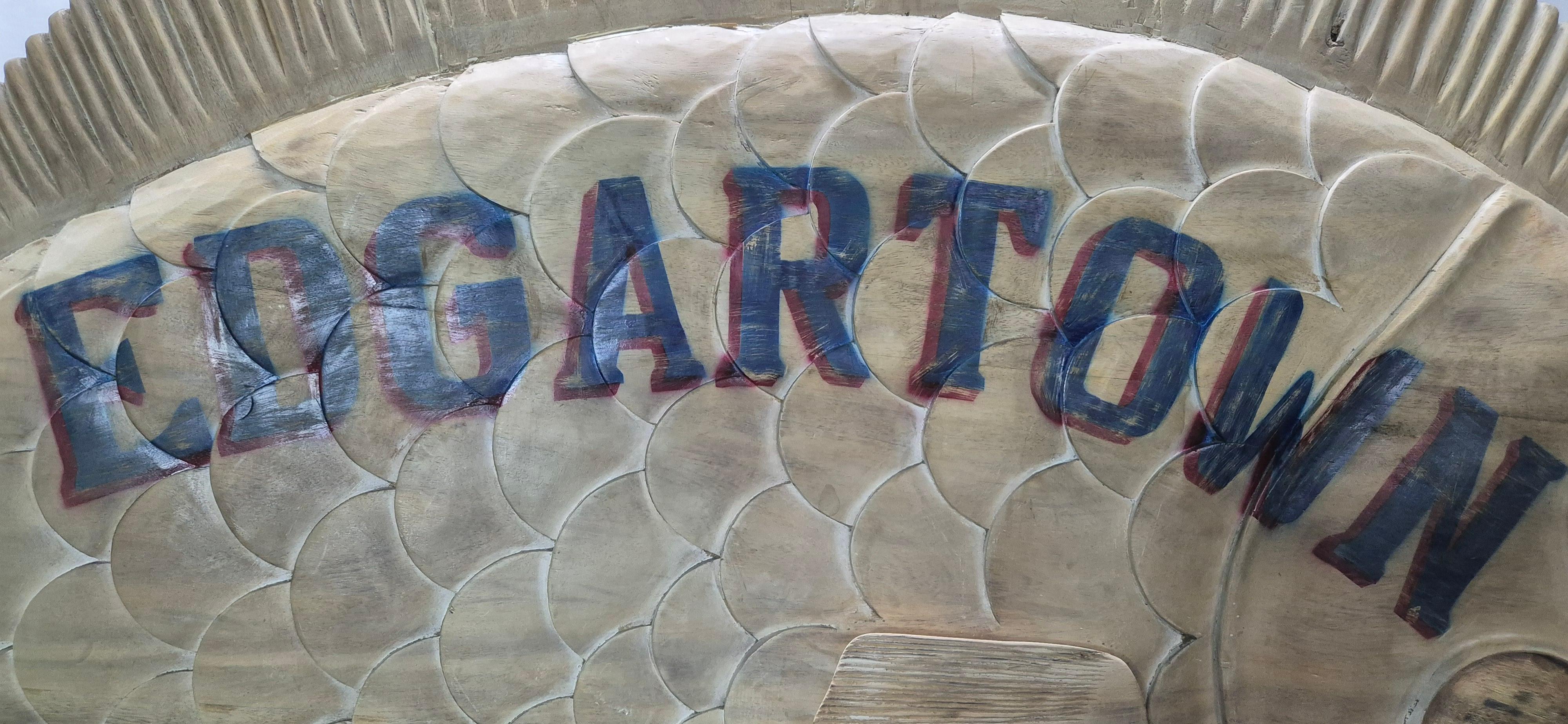 Edgartown Seafood Cartel de comercio de platija tallada Siglo XXI y contemporáneo en venta