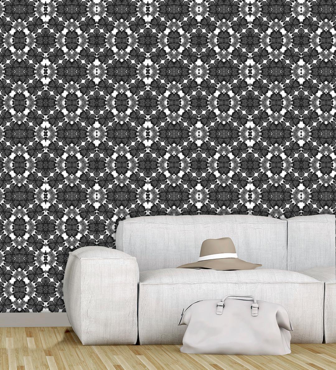 Our Midnight Fleur design was created and inspired by Paris and the poetic and evocative nature of the city. Midnight Fleur is a modern twist on chic black and white wallpaper, while still evoking the timeless and elegant aesthetic of Parisian