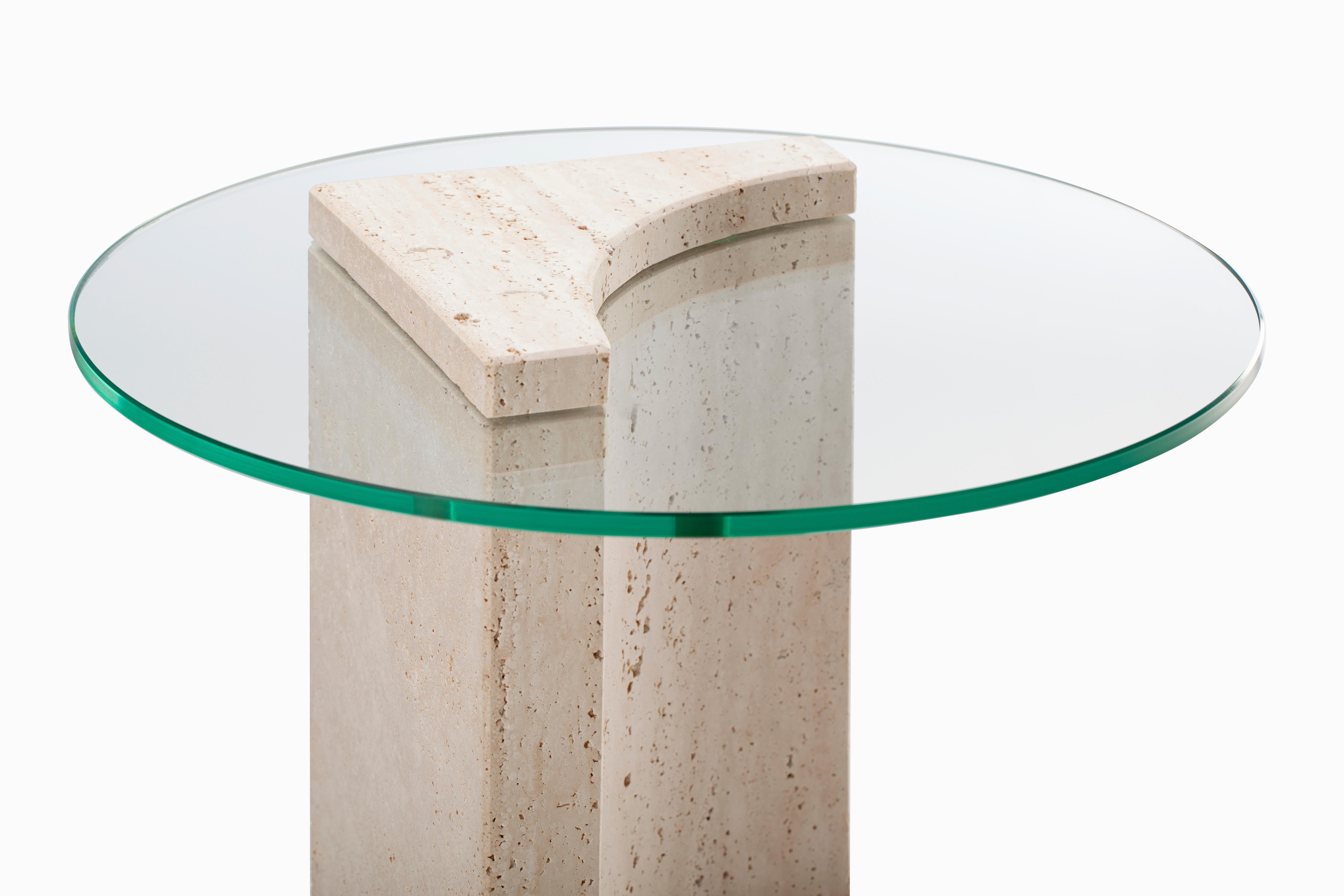 Edge Side Table with Travertino Marble made in Portugal by Collector Studio


TECHNICAL DETAILS
DIMENSIONS:
Ø 50 cm  19,7”
H 50 cm  19,7”

PRODUCT FEATURES
Table top in glass or cast glass.
Leg in travertino.
PRODUCT OPTIONS
GLASS