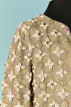 Edge to edge boléro jacket with beadwork Mimi Liberté by MICHEL KLEIN