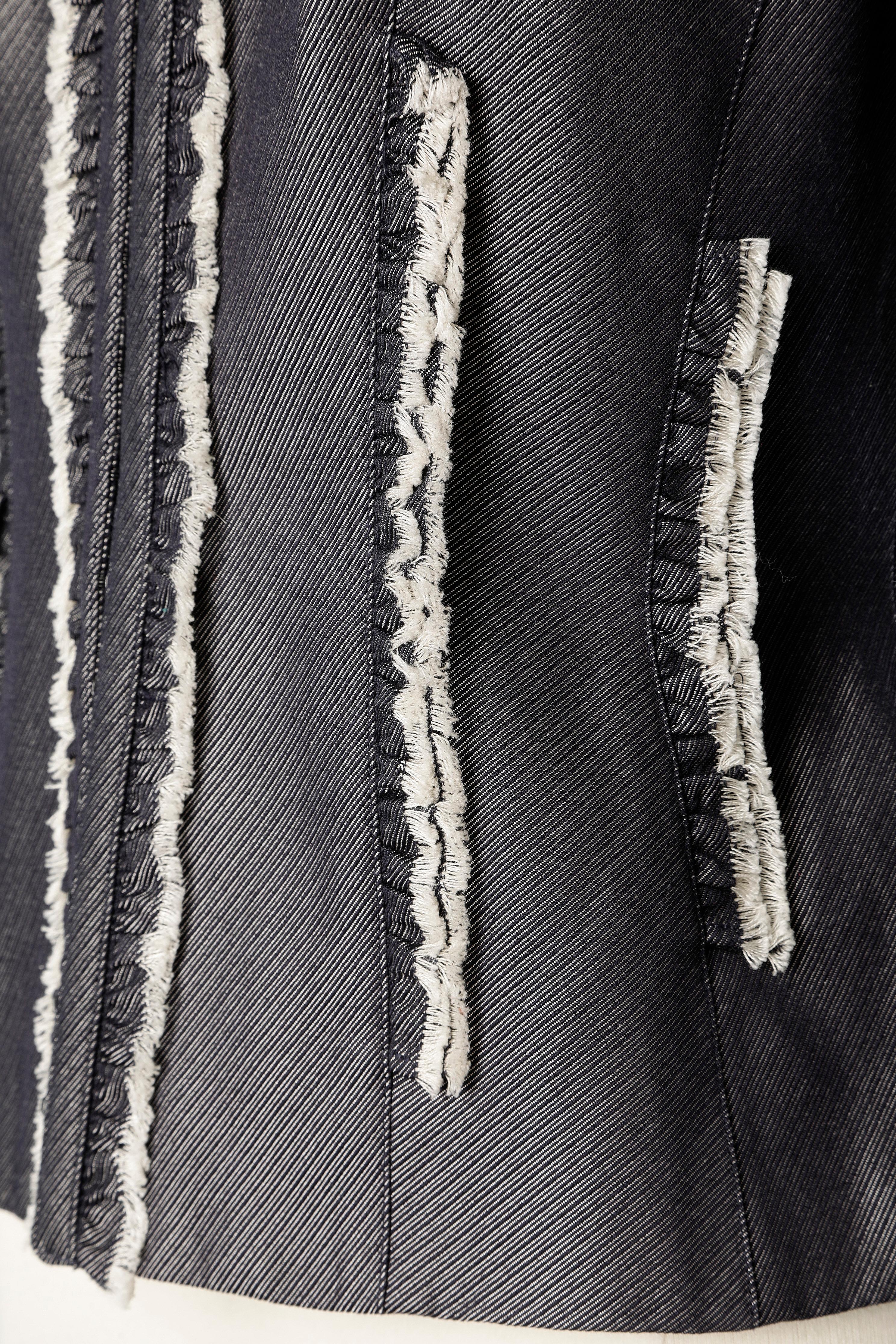 Veste en coton borde de franges et de franges Thierry Mugler Couture  Neuf - En vente à Saint-Ouen-Sur-Seine, FR