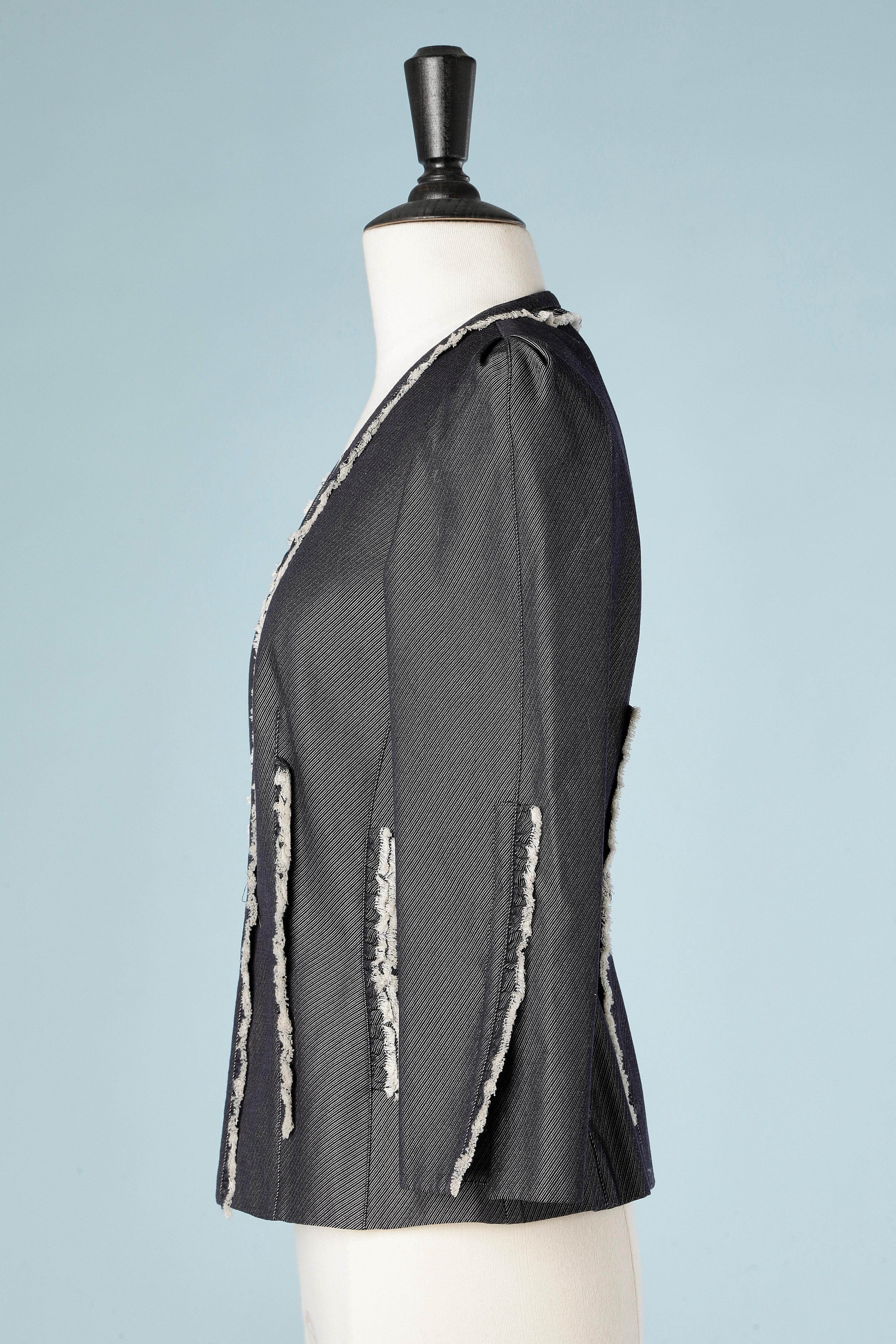 Veste en coton borde de franges et de franges Thierry Mugler Couture  Pour femmes en vente