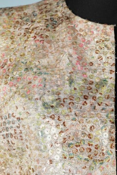 Giacca da sera in paillettes multicolore André Laug